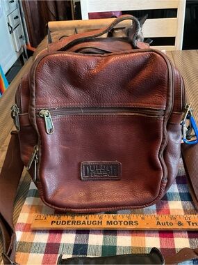 Duluth Trading Co Brown Leather Messenger Bag